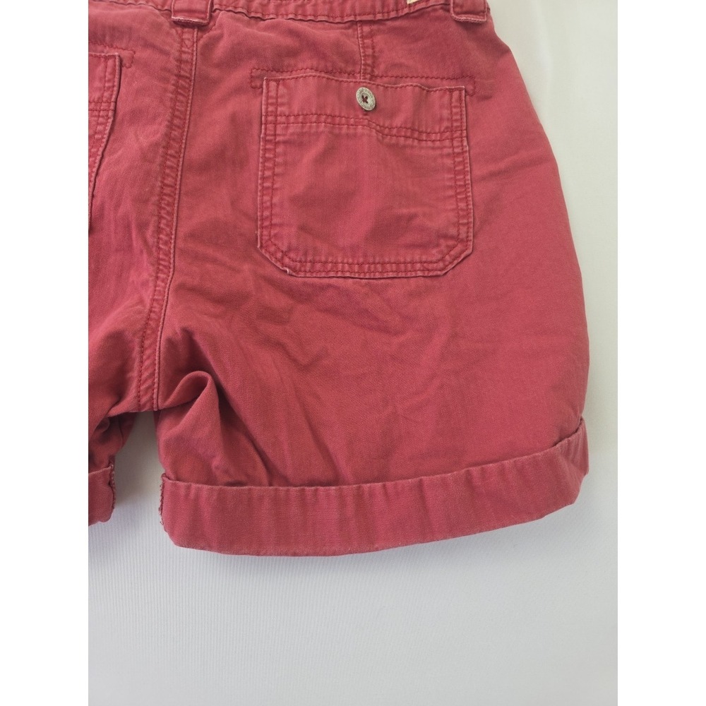 Women's Levi's Shorts Washed Red Twill Bermuda Size 6 - W- 31 Festival Cowgirl - Picture 12 of 15